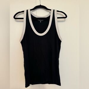 Abercrombie & Fitch black & white ribbed tank top. XL.